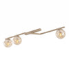 Plafonnier Naton 3 lumières beige, verre ambré