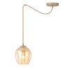 Suspension Level beige, verre ambré