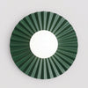 Applique murale Umbra verte, verre blanc, P 25 cm
