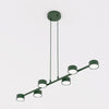 Suspension Megara 6 lumières verte