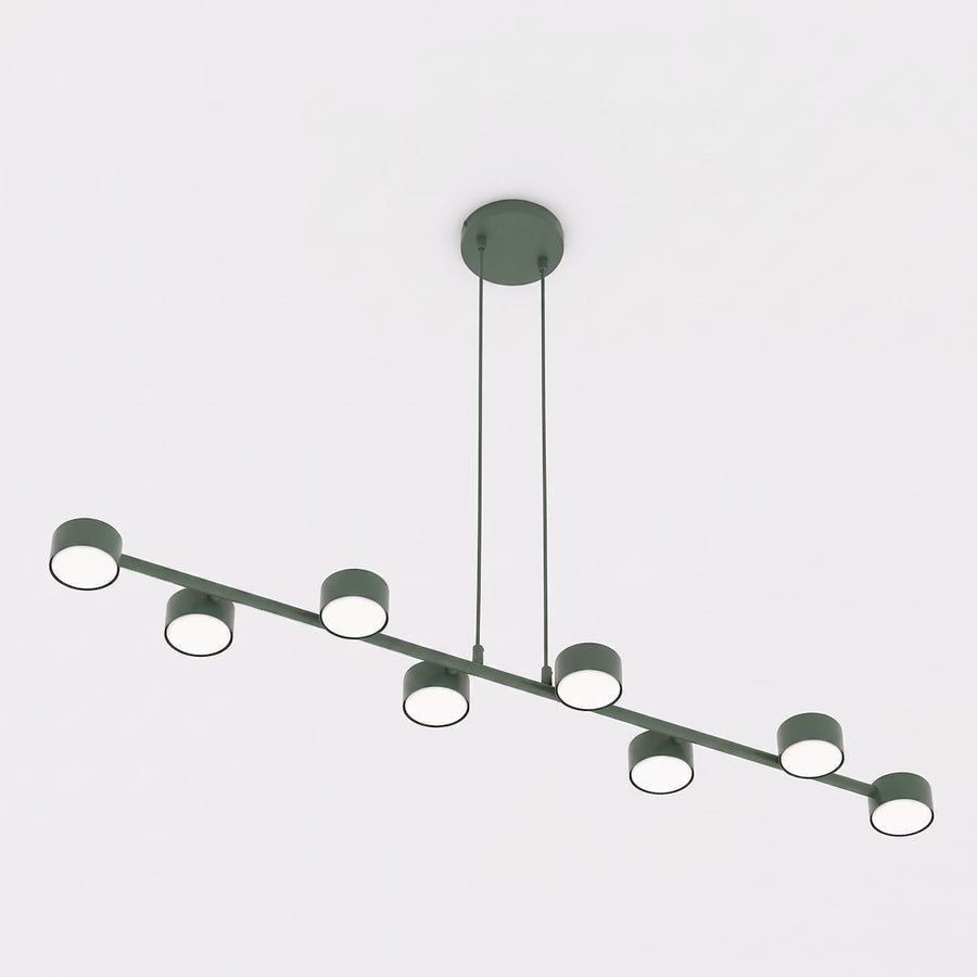 Suspension Megara 8 lumières verte