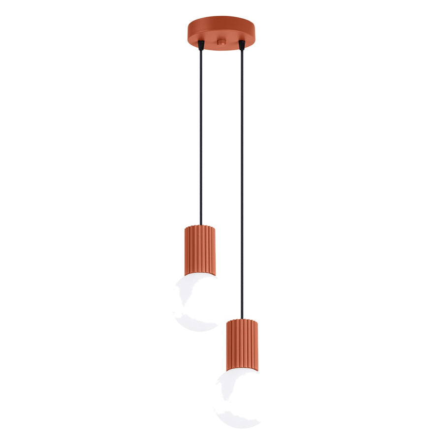 Suspension HALO 2P Ocre rouge