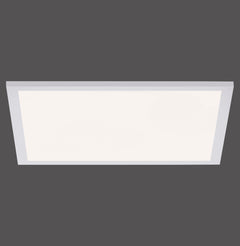Plafonnier Flat blanc, L 45 cm