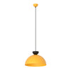 Suspension Lunaro 1 lumière noire et orange
