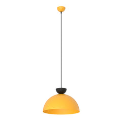 Suspension Lunaro 1 lumière noire et orange