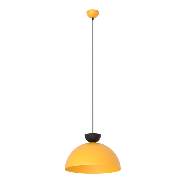 Suspension Lunaro 1 lumière noire et orange