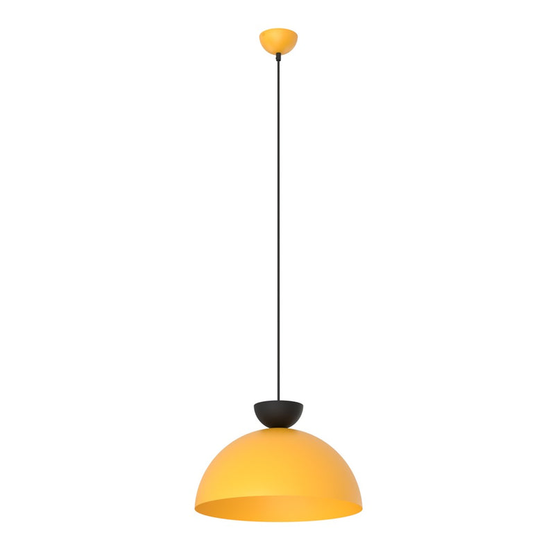 Suspension Lunaro 1 lumière noire et orange