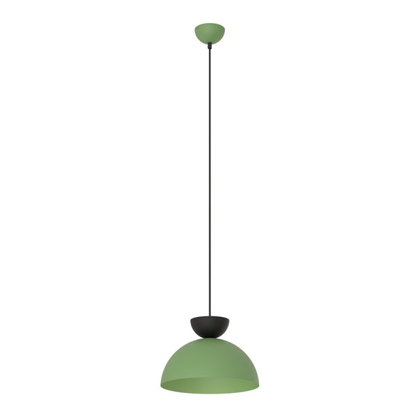 Suspension Lunaro 1 lumière noire et verte