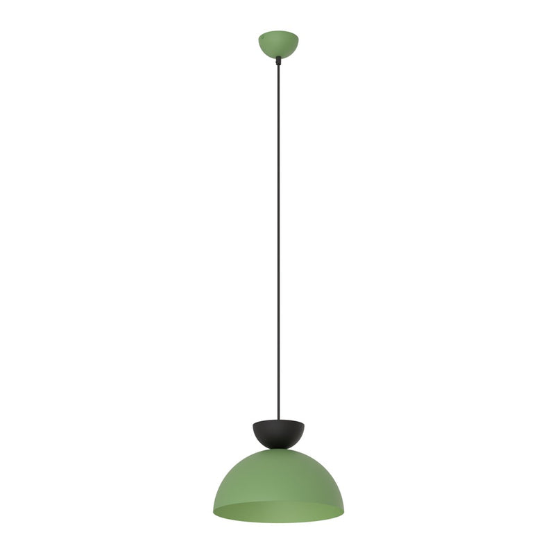 Suspension Lunaro 1 lumière noire et verte