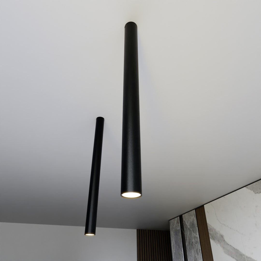 Spot Tecno 1 lumière noir, taille XXL