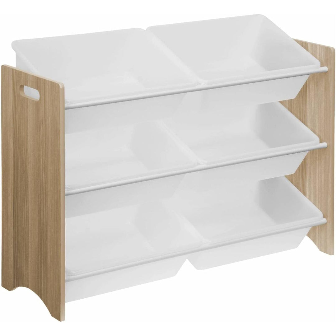 Alice'S Home - Meuble De Rangement Pour Enfant Avec 6 Casiers - Tobias - MDF Décor Bois Naturel. L 84 X P 29.5 X H 60Cm | Designix - Amazon    - https://designix.fr/