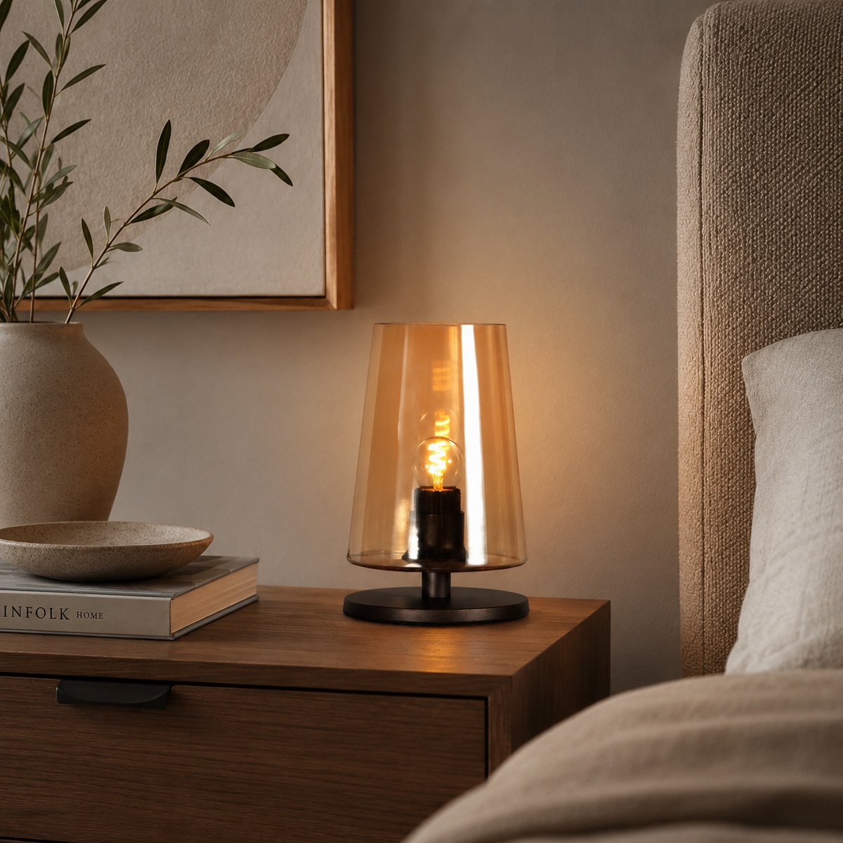 Lampe à poser Ancilla ambré