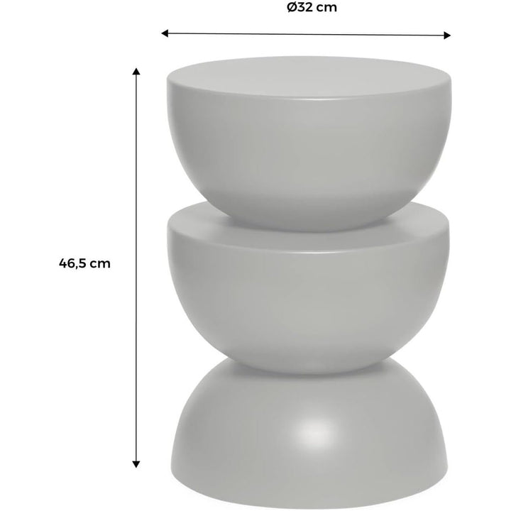 Alice'S Home - Table D'Appoint. Bout De Canapé. Table De Chevet En Métal. Gris Foncé. Coumba. Ø32 X H 46.5Cm | Designix - Amazon    - https://designix.fr/