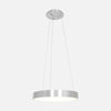 Lustre argenté à variateur, suspension anneau LED 48 cm | Ringlede
