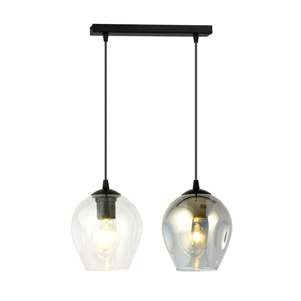 Suspension Istar 2 lumières noire