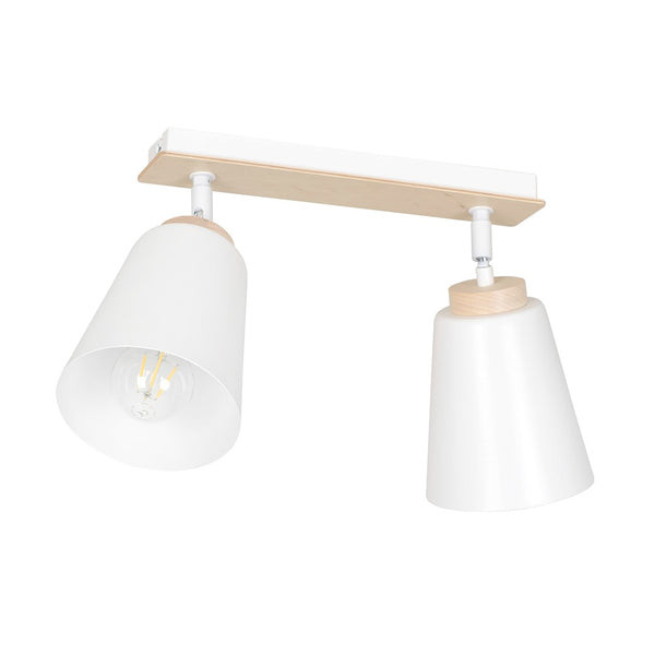 Plafonnier Atlas 2 lumières blanc