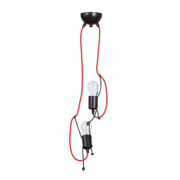 Suspension Bobi 2 lumières noire