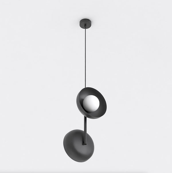Suspension Vanilla 2 lumières noire