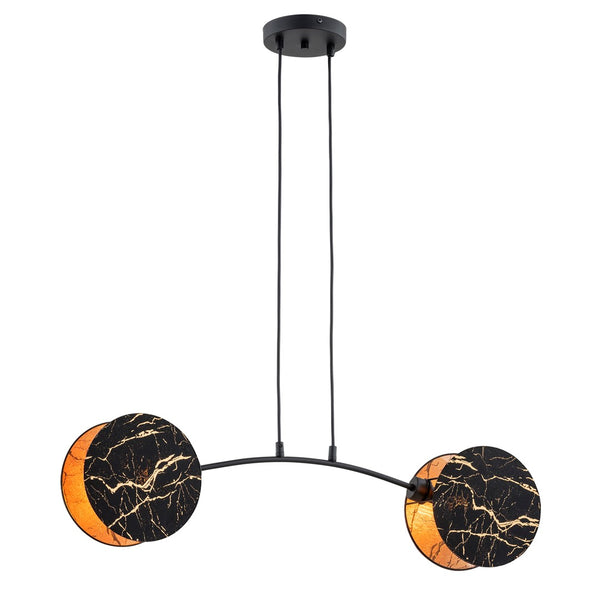 Suspension Motif 2 lumières, marbre