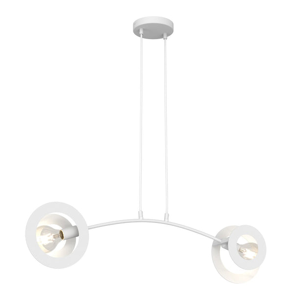 Suspension Euphoria 2 lumières blanche