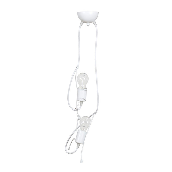 Suspension Bobi 2 lumières blanche