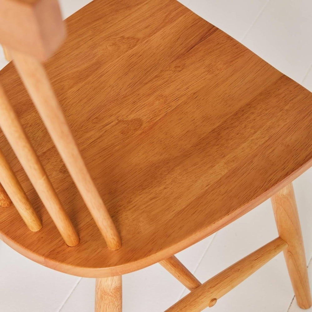 2 Chaises Bois Hévéa Classique | Horizon - Designix Chaises