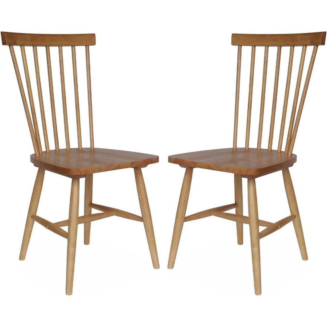 2 Chaises Bois Hévéa Classique | Horizon - Designix Chaises