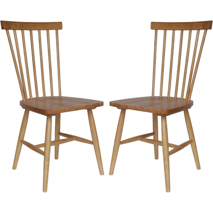 2 Chaises Bois Hévéa Classique | Horizon - Designix Chaises