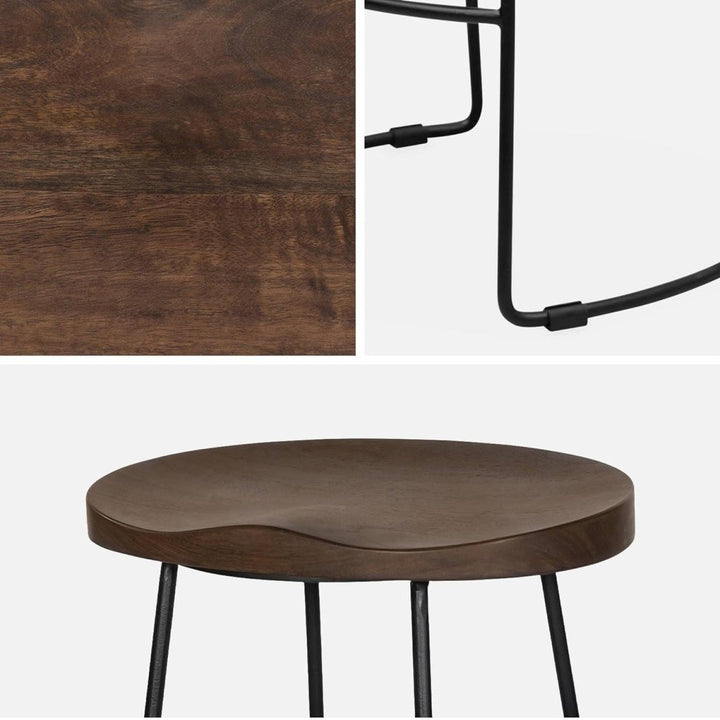 2 Tabouret Bar Bois Manguier | Flot - Designix Tabouret