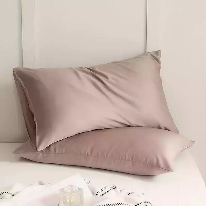 2 Taies d'Oreiller Coton | Pure - Designix Taies d'oreiller Marron 2 pièces 51x71cm