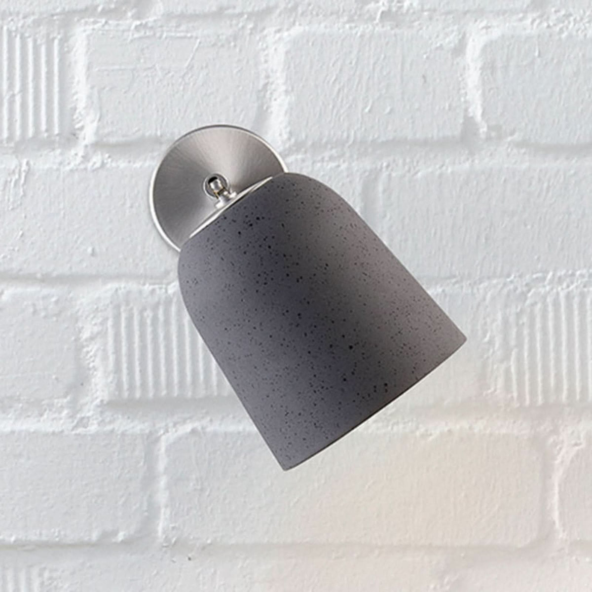 Applique murale Clavio en céramique, gris, hauteur 17 cm