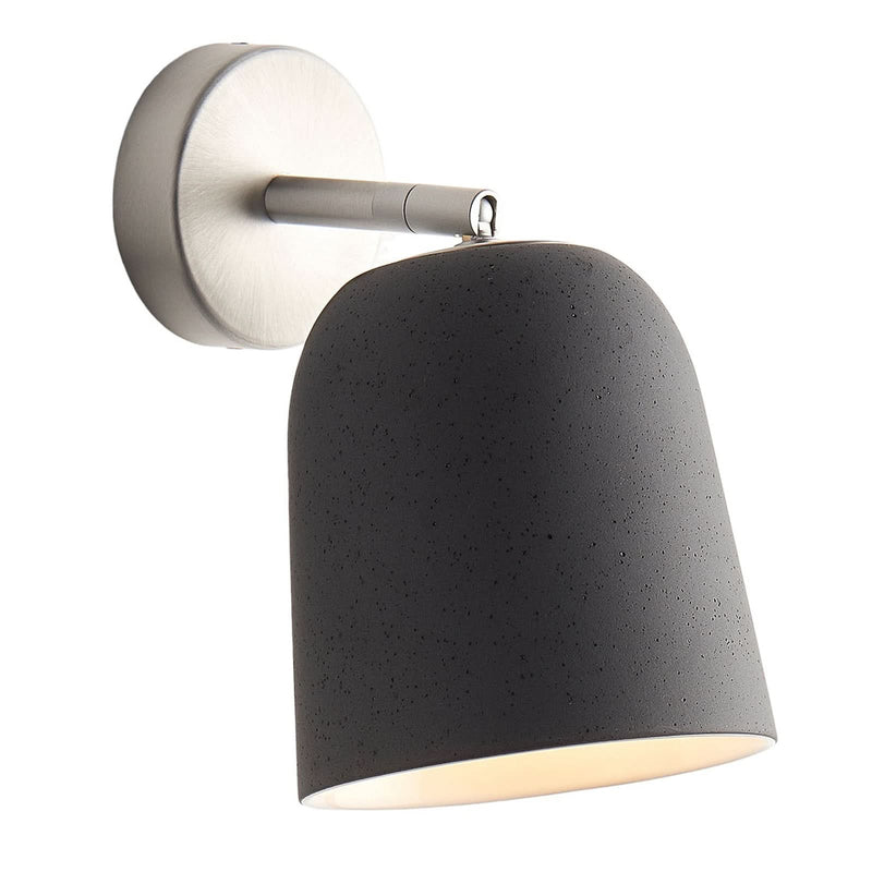 Applique murale Clavio en céramique, gris, hauteur 17 cm