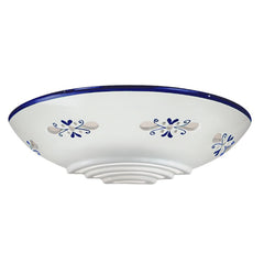 Applique murale Bassano en céramique, bleu et blanc, hauteur 8,5 cm