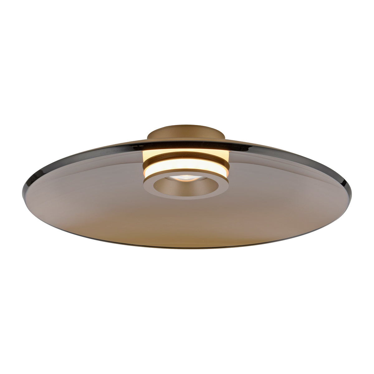 Plafonnier Pure Moon marron, verre, L 50 cm