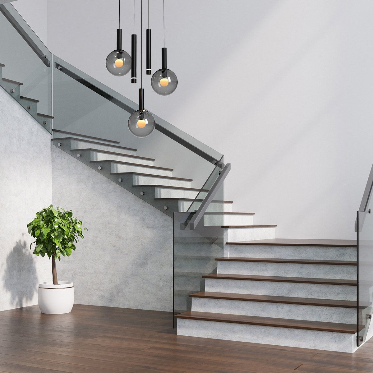 Suspension luminaire Volari noir