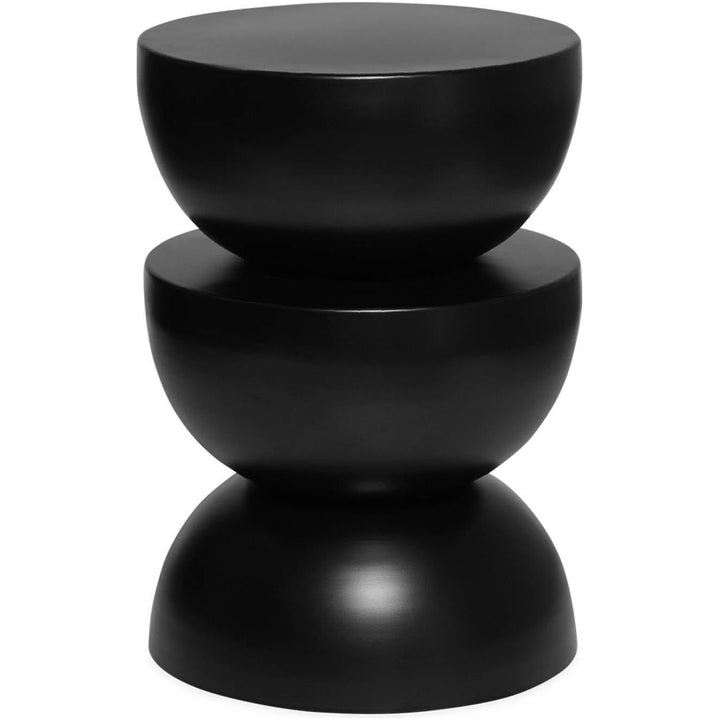 Alice'S Home - Table D'Appoint. Bout De Canapé. Table De Chevet En Métal. Noir. Coumba. Ø32 X H 46.5Cm | Designix - Amazon    - https://designix.fr/