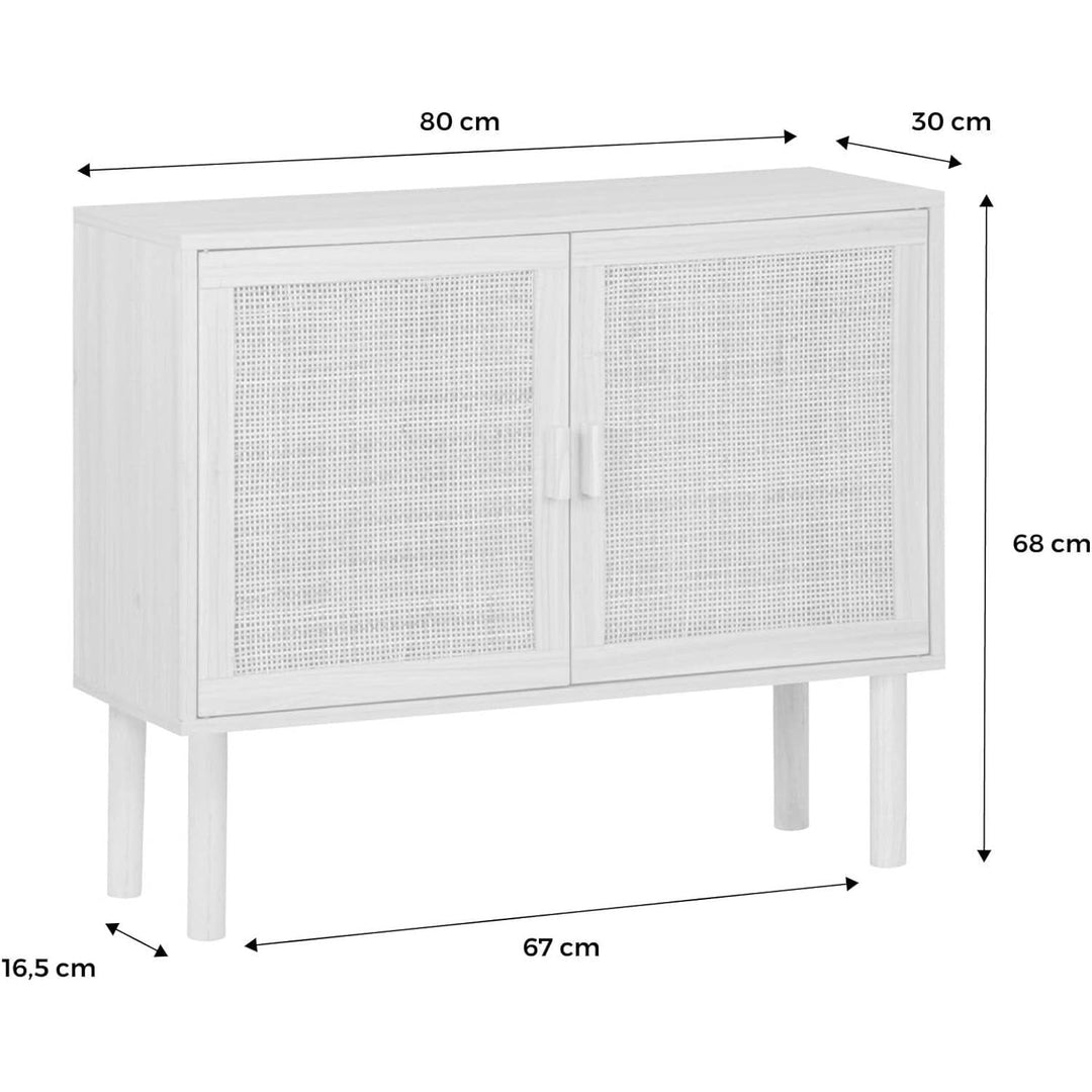 Buffet Bois Cannage Vintage | Designix - 3333    - https://designix.fr/