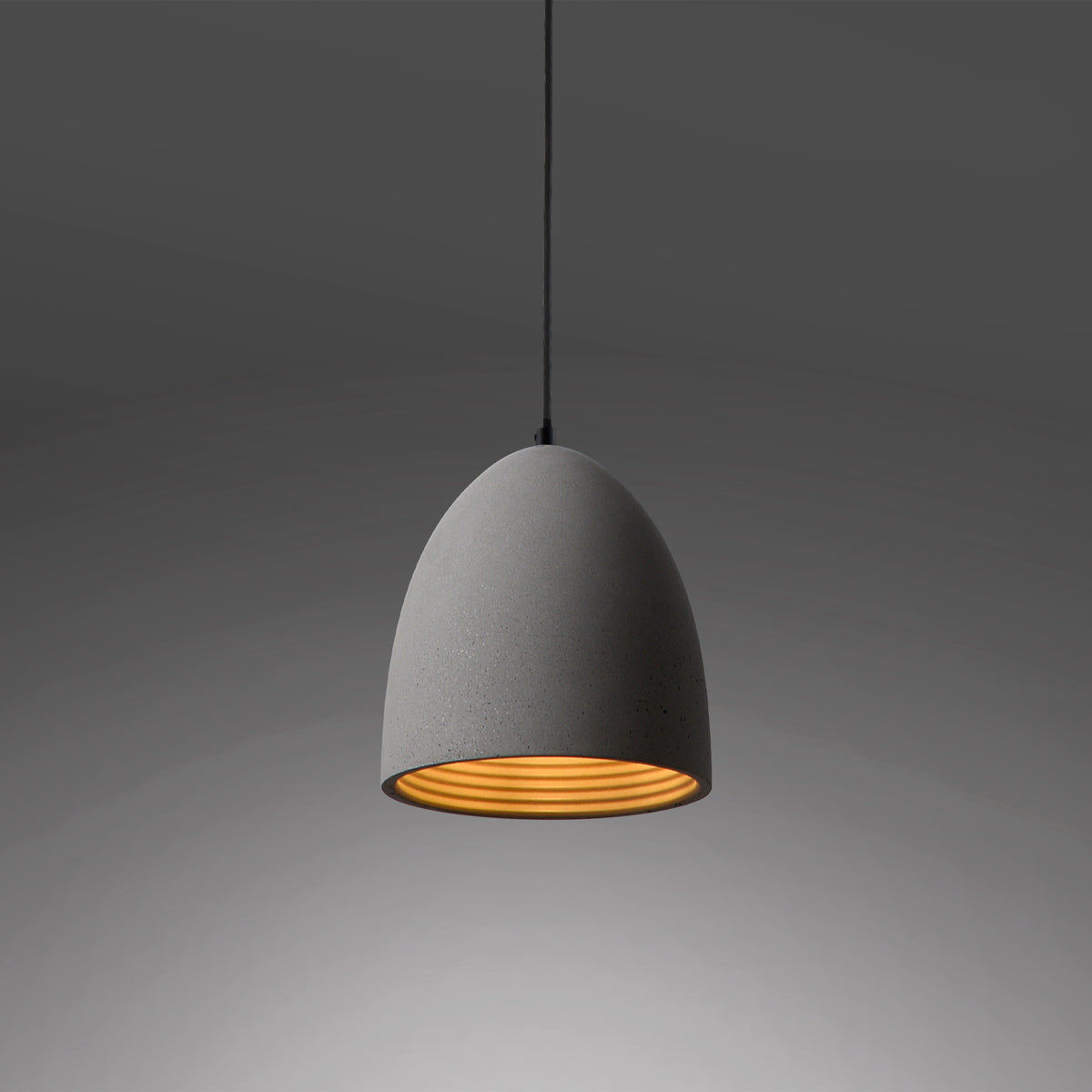 Suspension Eton grise et noire, béton