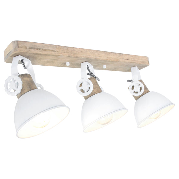 Plafonnier Industriel Blanc 3 Lumières