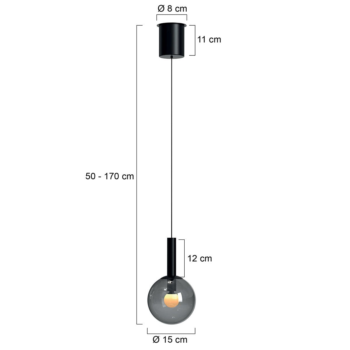 Suspension luminaire Volari noir