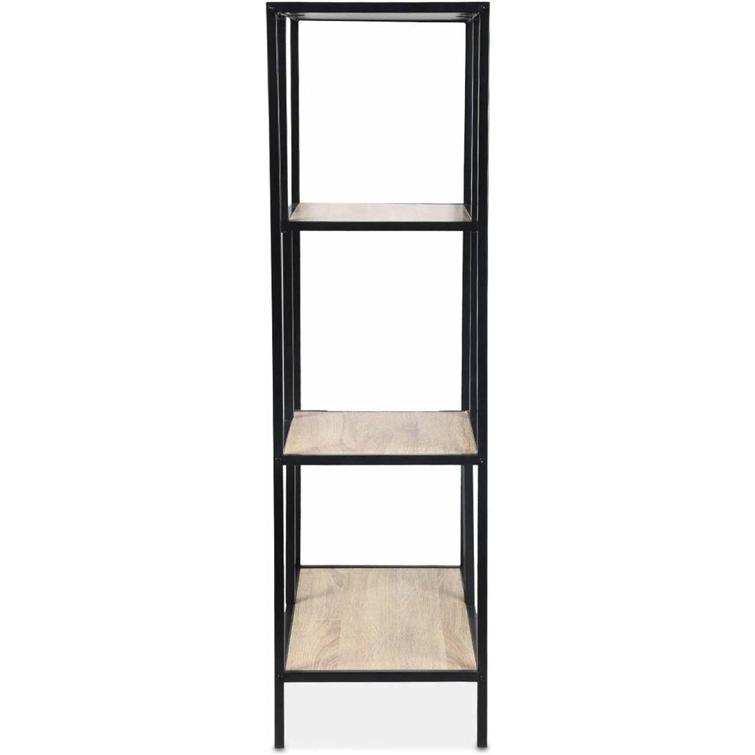 Alice'S Home - Etagère En Métal Noir Et Décor Bois - Loft - Bibliothèque 4 Niveaux. L 69 X L 33 X H 113.5Cm | Designix - Amazon    - https://designix.fr/