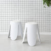 Tabouret Bouclette Blanc Empilable | Waltz