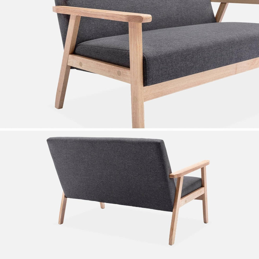 Banquette Grise Canapé Bois et Tissu | Designix - Banquette    - https://designix.fr/