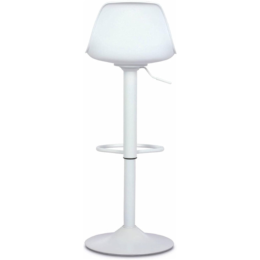 Alice'S Home - Lot De 2 Tabourets De Bar Réglables 61.5/83.5Cm - Noah - Simili Cuir Blanc - Hauteur Réglable. Repose-Pieds | Designix - Amazon    - https://designix.fr/