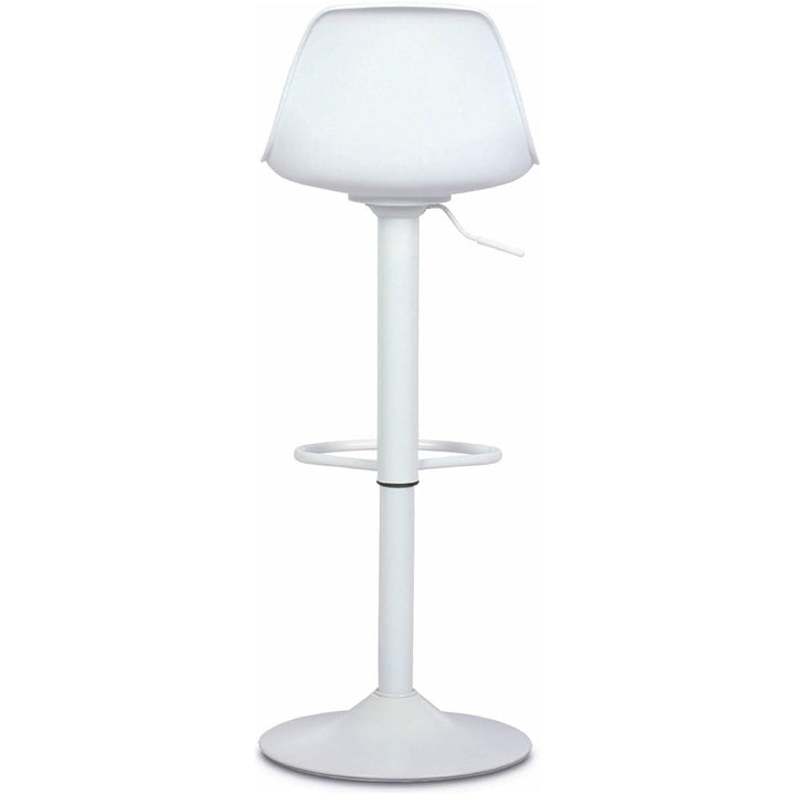 Alice'S Home - Lot De 2 Tabourets De Bar Réglables 61.5/83.5Cm - Noah - Simili Cuir Blanc - Hauteur Réglable. Repose-Pieds | Designix - Amazon    - https://designix.fr/