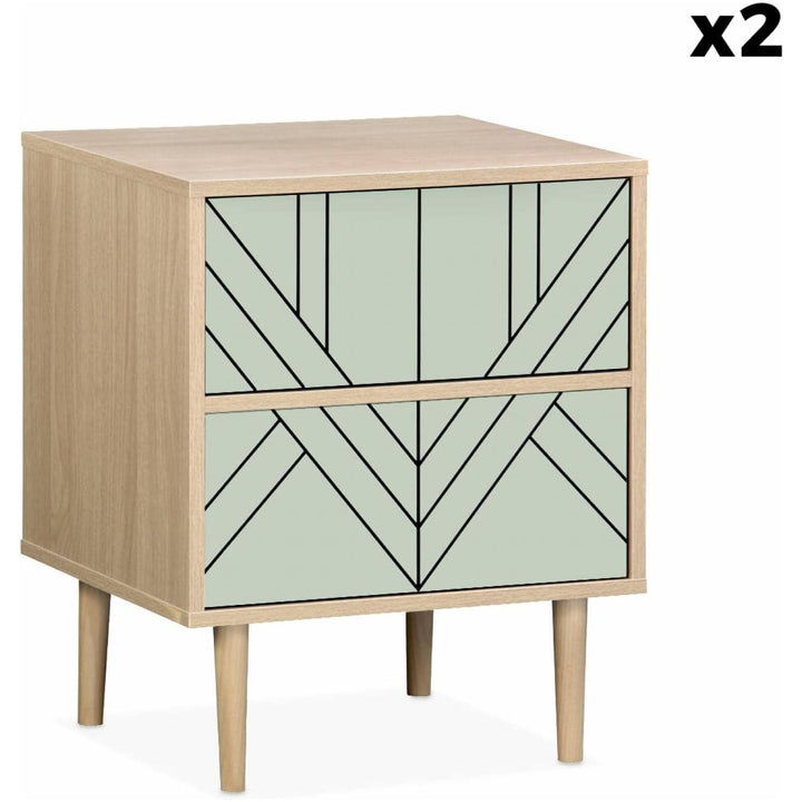 "Tables Chevet Bois Vert" | Designix - 3333    - https://designix.fr/