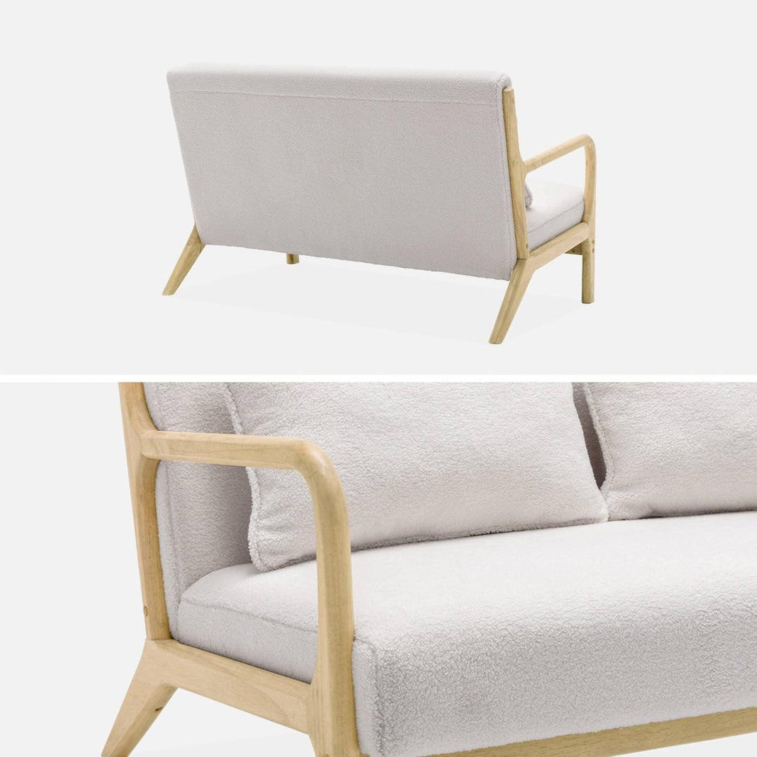 Banquette Bouclette 2 Places Scandinave |  Cocoon | Designix - Banquette    - https://designix.fr/