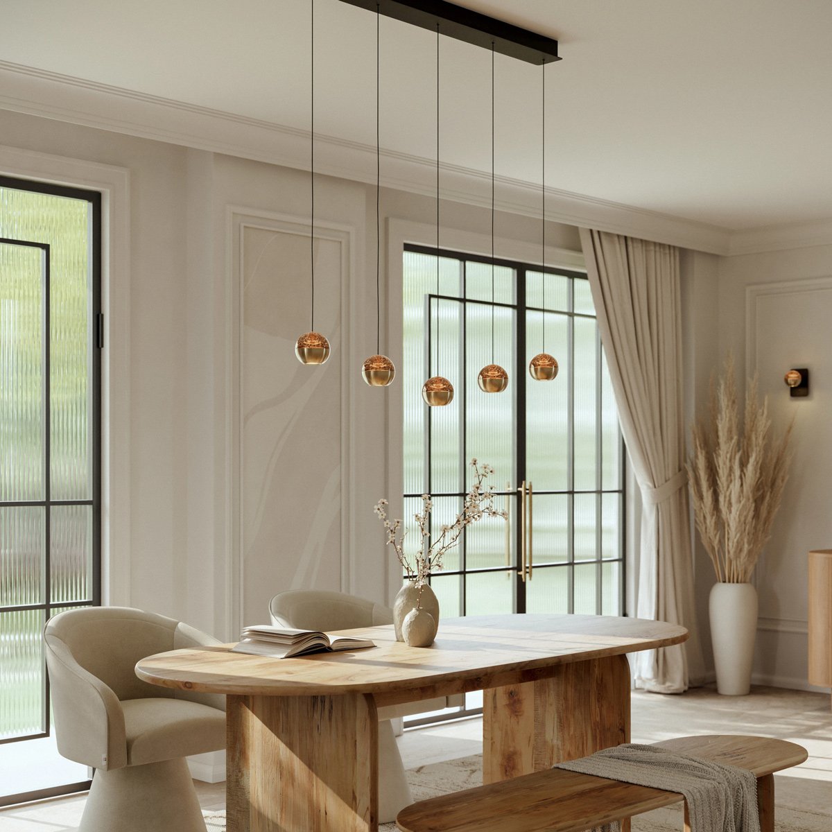Suspension luminaire Belluno doré