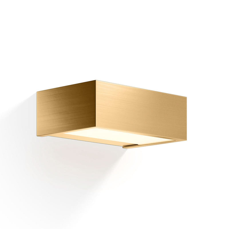 Applique murale LED Box en laiton, doré mat, hauteur 5 cm, IP44, 2700 K, 18,4 W