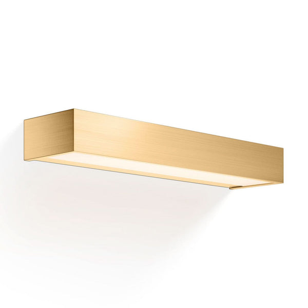 Applique murale LED Box en laiton, doré mat, hauteur 5 cm, IP44, 2700 K, 20,6 W